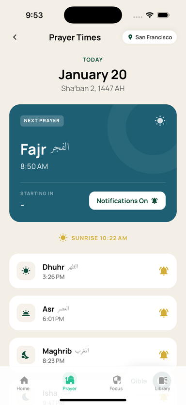 Prayer Times